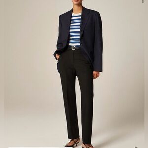 J. Crew Kate Black Straight Leg Pants Size 2 Work Career Trousers